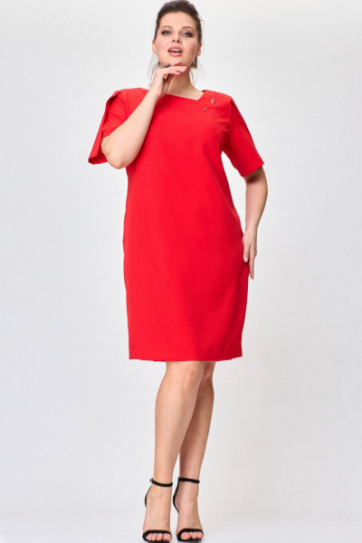 Платье SOVA 11216 красный - фото 1