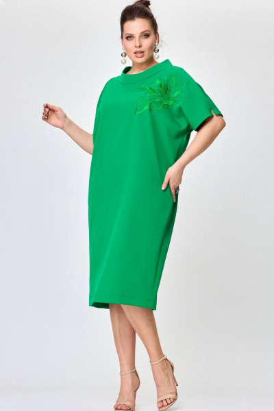 Платье SOVA 11223 зеленый - фото 2