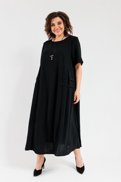Платье OVERYOU М107-3 черный - фото 4