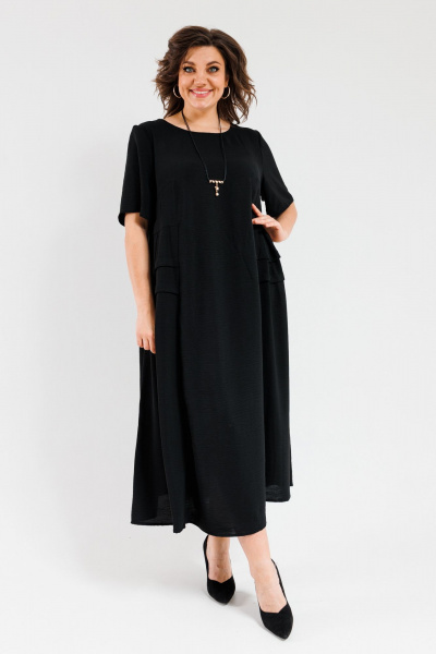Платье OVERYOU М107-3 черный - фото 1