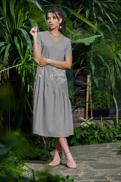 Платье Galean Style 854.1 серый - фото 1