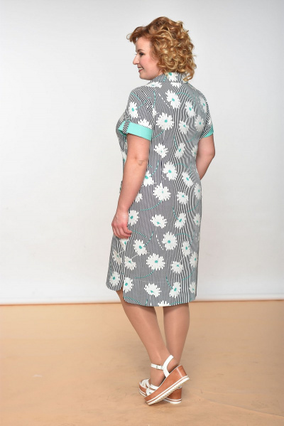 Платье Lady Style Classic 1231 полоска+мята - фото 2