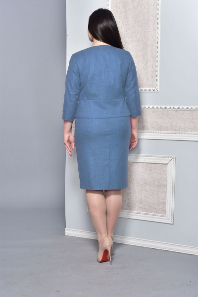 Блуза, жакет, юбка Lady Style Classic 1401 голубой - фото 2