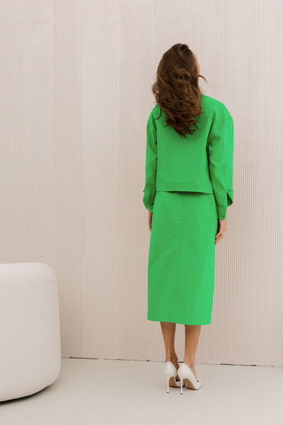 Жакет, юбка DAVA 163 зеленый - фото 2