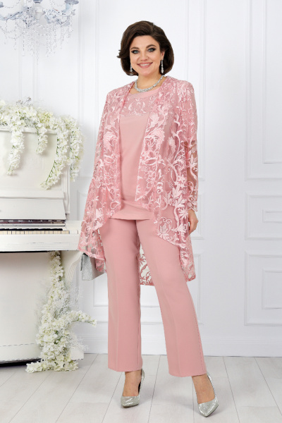 Блуза, брюки, кардиган Ninele 5908 розовый - фото 5