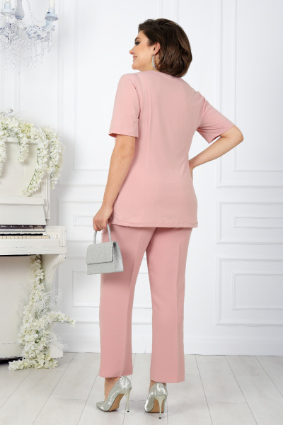 Блуза, брюки, кардиган Ninele 5908 розовый - фото 11