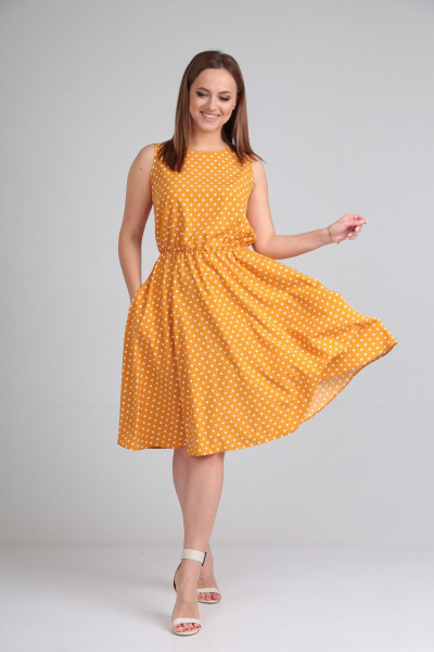 Платье Lady Line 544 желтый - фото 5
