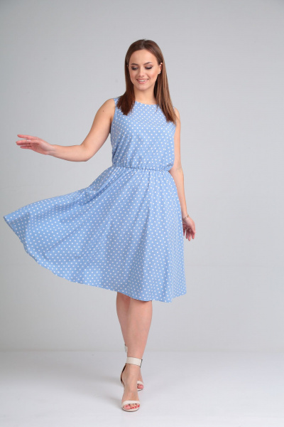 Платье Lady Line 544 голубой - фото 13