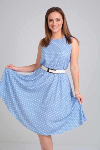 Платье Lady Line 544 голубой - фото 10