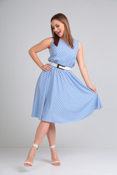 Платье Lady Line 544 голубой - фото 7