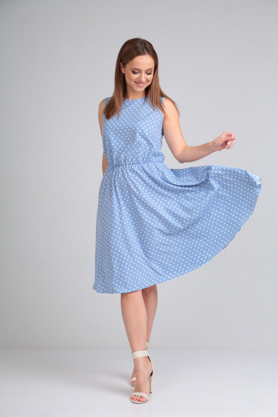 Платье Lady Line 544 голубой - фото 6
