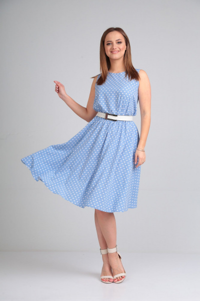 Платье Lady Line 544 голубой - фото 3