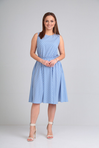 Платье Lady Line 544 голубой - фото 4