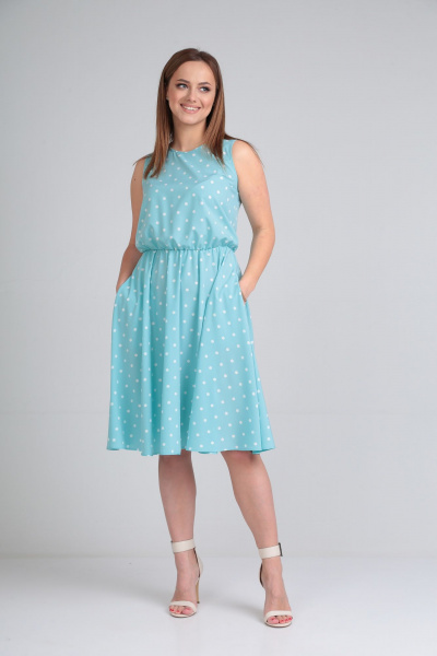 Платье Lady Line 544 нежно-голубой - фото 10