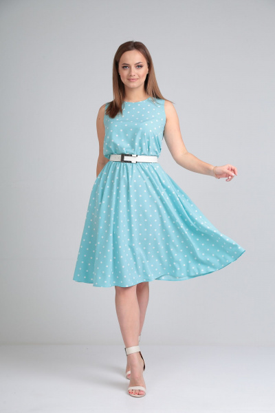 Платье Lady Line 544 нежно-голубой - фото 6