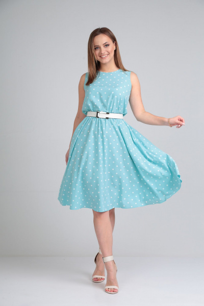 Платье Lady Line 544 нежно-голубой - фото 2