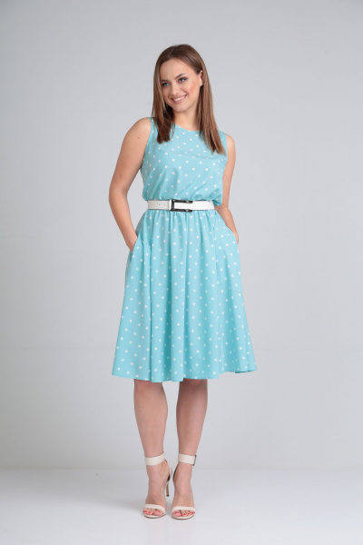 Платье Lady Line 544 нежно-голубой - фото 1