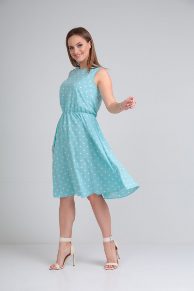 Платье Lady Line 544 нежно-голубой - фото 4