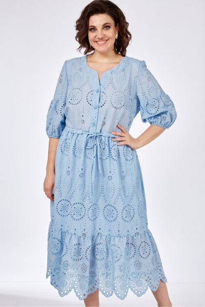 Платье Элль-стиль 2285 голубой - фото 4