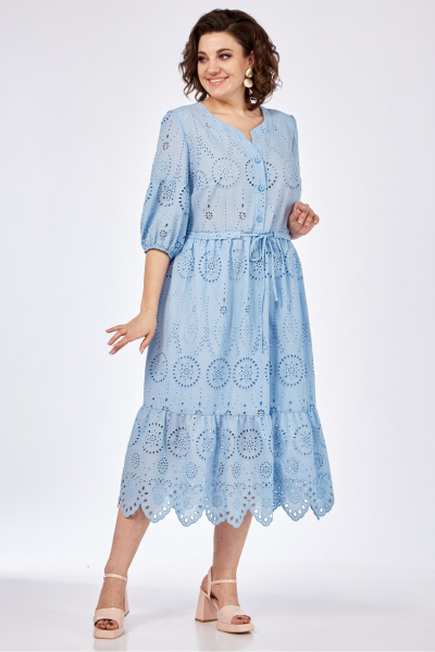 Платье Элль-стиль 2285 голубой - фото 3