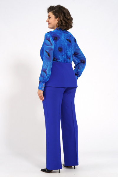Блуза, брюки Alani Collection 2088 василек - фото 3