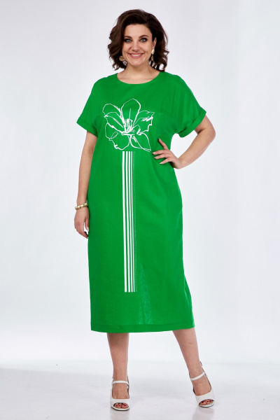 Платье Диомант 1952 зелень - фото 3