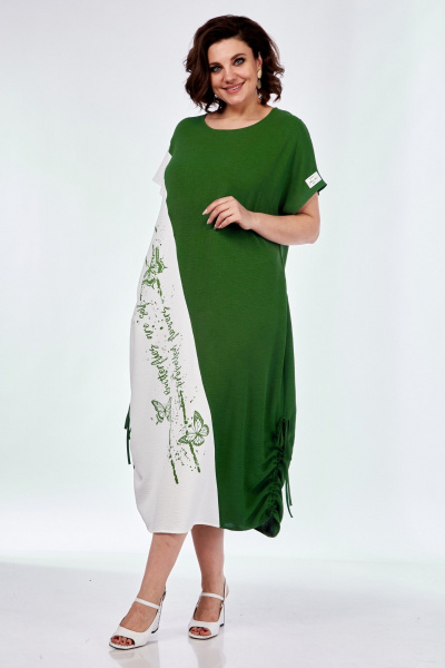Платье Диомант 1957 зелень - фото 3