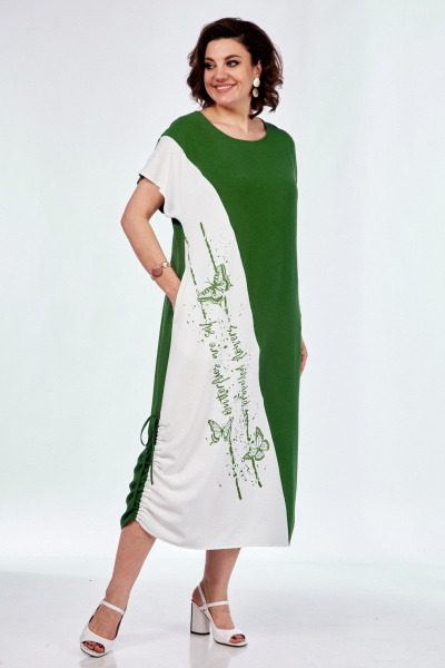 Платье Диомант 1957 зелень - фото 2