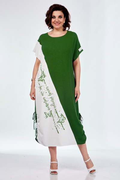 Платье Диомант 1957 зелень - фото 1