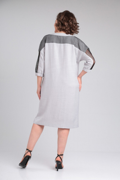 Платье ANASTASIA MAK 1174 серый - фото 4