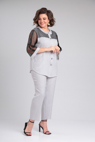 Блуза, брюки ANASTASIA MAK 1179 серый - фото 1