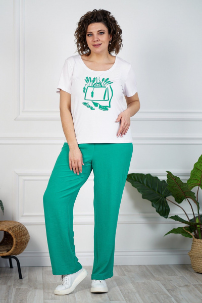 Блуза, брюки, майка Alani Collection 2094 зеленый - фото 7