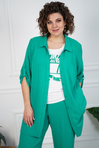 Блуза, брюки, майка Alani Collection 2094 зеленый - фото 4