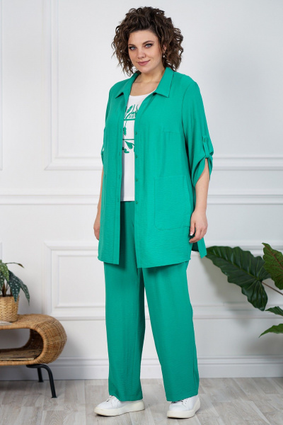 Блуза, брюки, майка Alani Collection 2094 зеленый - фото 1
