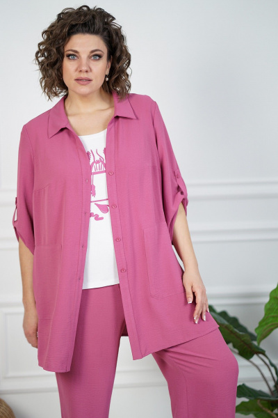Блуза, брюки, майка Alani Collection 2094 розовый - фото 4