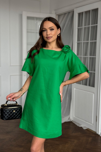 Платье Dilana VIP 2033 зеленый - фото 5
