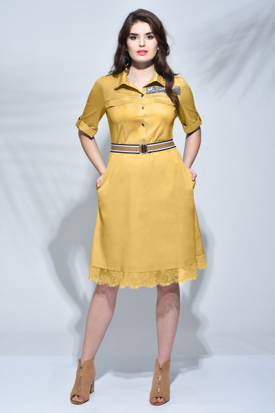 Платье Faufilure outlet С477 желтый - фото 1