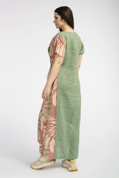 Платье FASHION CENTRE Л-3463 зелёный_меланж - фото 3