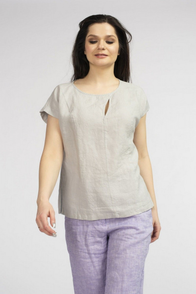 Блуза FASHION CENTRE Л-3645 светло-серый - фото 1