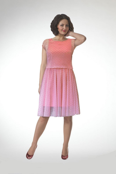 Платье Effect-Style 622 персиковый - фото 1