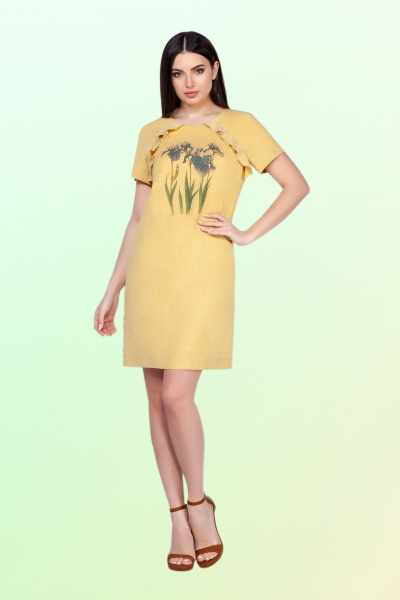 Платье Vitol Fashion В-1023 желтый - фото 1