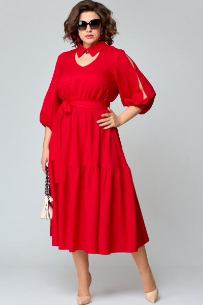 Платье EVA GRANT 7327 красный - фото 3