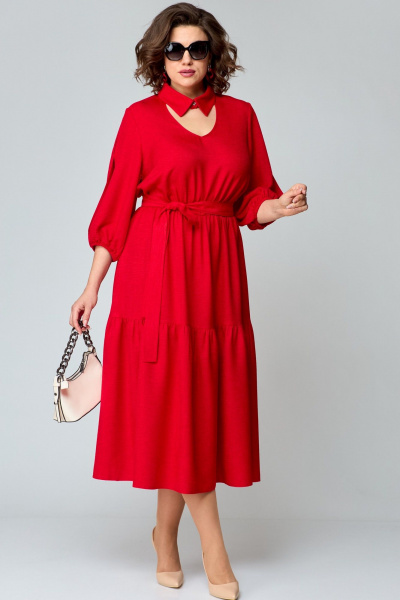 Платье EVA GRANT 7327 красный - фото 1