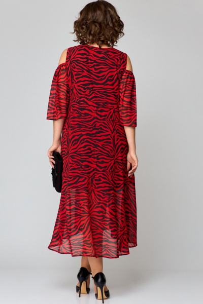 Платье EVA GRANT 7234 красно-черный_принт - фото 7