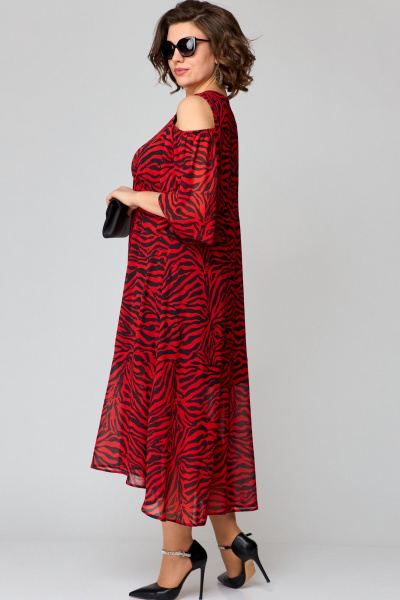 Платье EVA GRANT 7234 красно-черный_принт - фото 6
