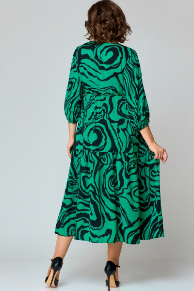 Платье EVA GRANT 7235 зелень_принт - фото 7