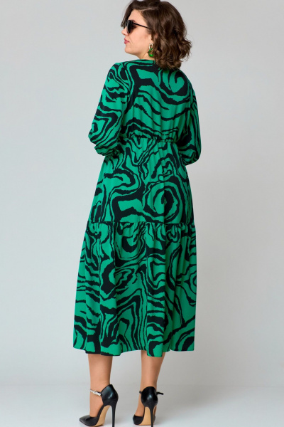 Платье EVA GRANT 7235 зелень_принт - фото 6