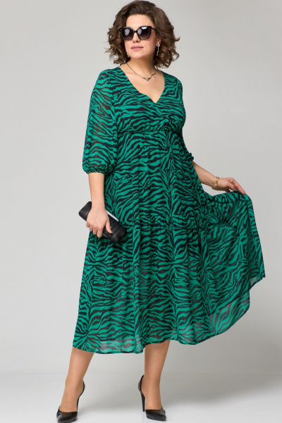 Платье EVA GRANT 7210 принт_зелень - фото 1