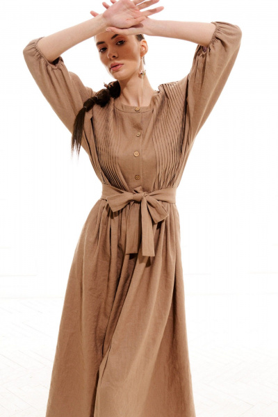 Платье ELLETTO LIFE 1993 коричневый - фото 5