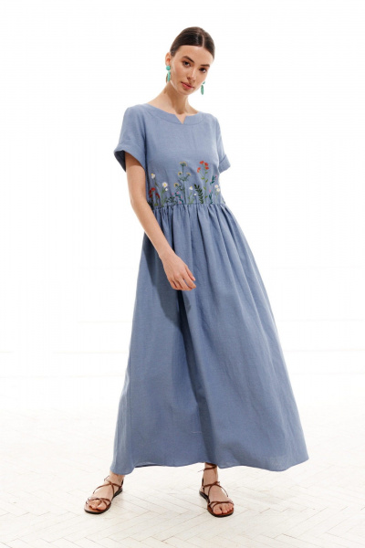 Платье ELLETTO LIFE 1003 сине-голубой - фото 2